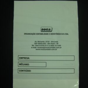 SACO PLÁSTICO PARA DOCUMENTOS CONTABEIS, MALOTES E ARQUIVO