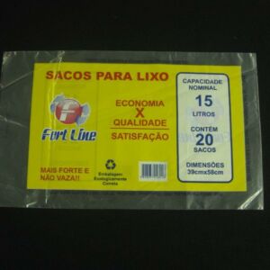 SACO PLÁSTICO  PARA EMBALAGEM DE SACOS DE LIXO 1