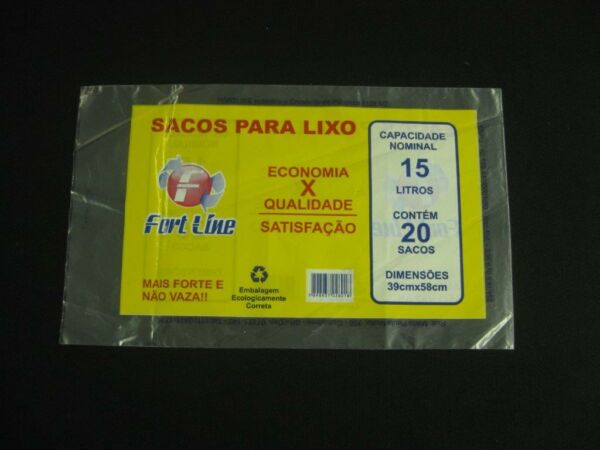 SACO PLÁSTICO  PARA EMBALAGEM DE SACOS DE LIXO 1