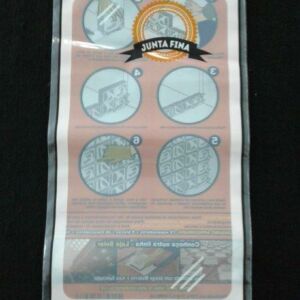 SACO PLÁSTICO PARA ESPAÇADOR DE BLOCO DE VIDRO COM SOLAPA E FURO PARA DISPLAY