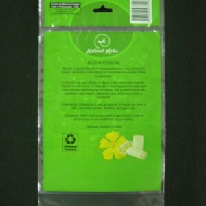 SACO PLÁSTICO PARA ESPONJA VEGETAL COM SOLAPA, ABA E FITA
