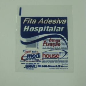 SACO PLÁSTICO PARA FITA ADESIVA HOSPITALAR, ABERTURA NA PARTE SUPERIOR