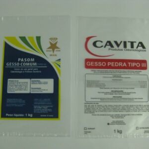 SACO PLÁSTICO PARA GESSO COMUM E GESSO PEDRA COM ABERTURA NA PARTE SUPERIOR