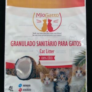 SACO PLÁSTICO PARA GRANULADO SANITÁRIO PARA GATOS COM ABA E FITA PERMANENTE