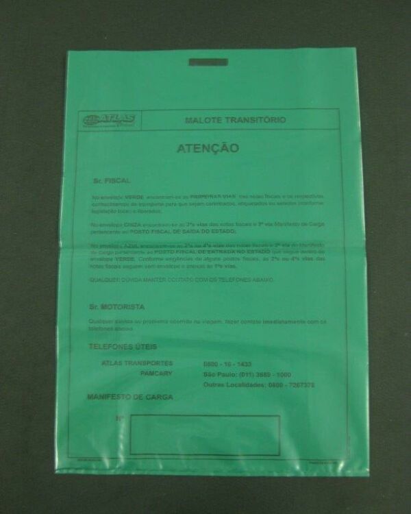 SACO PLÁSTICO PARA MALOTE GUARDA E TRANSPORTE DE DOCUMENTOS 3