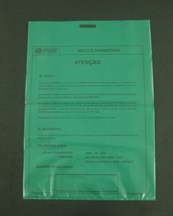 SACO PLÁSTICO PARA MALOTE TRANSPORTE E GUARDA  DE DOCUMENTOS - Imagem 5