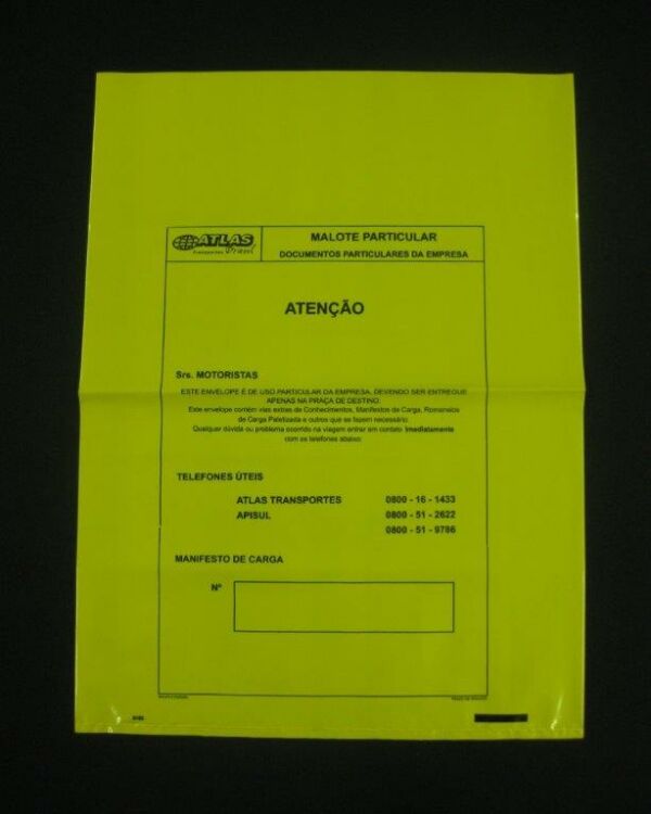 SACO PLÁSTICO PARA MALOTE GUARDA E TRANSPORTE DE DOCUMENTOS 4