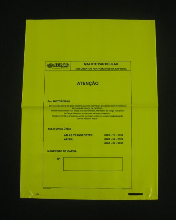 SACO PLÁSTICO PARA MALOTE TRANSPORTE E GUARDA  DE DOCUMENTOS - Imagem 6