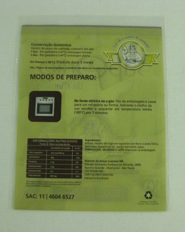 SACO PLÁSTICO PARA MASSA DE NHOQUE 2