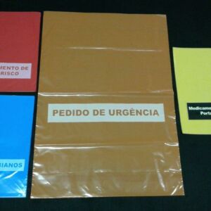 SACO PLÁSTICO PARA MEDICAMENTOS CONTROLADOS, ALTO RISCO, ANTIMICROBIANOS E PEDIDOS DE URGÊNCIA