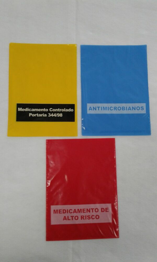 SACO PLÁSTICO PARA MEDICAMENTOS CONTROLADOS, ALTO RISCO, ANTIMICROBIANOS E PEDIDOS DE URGÊNCIA - Image 2