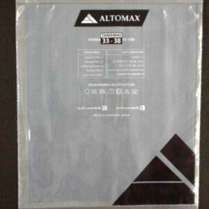 SACO PLÁSTICO PARA MEIAS COM SOLAPA E FURO PARA DISPLAY COM ABA E FITA 18
