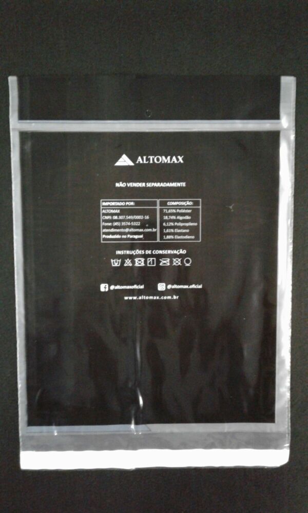 SACO PLÁSTICO PARA MEIAS COM SOLAPA E FURO PARA DISPLAY COM ABA E FITA - Image 5
