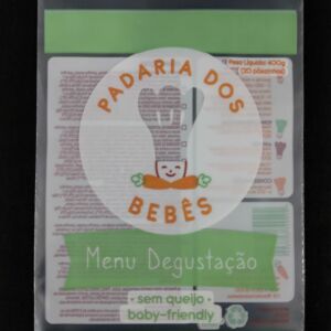 SACO PLÁSTICO PARA MENU DEGUSTAÇÃO SEM QUEIJO CONGELADO PARA BEBES