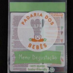 SACO PLÁSTICO PARA MENU DESGUSTAÇÃO SEM QUEIJO CONGELADO PARA BEBES
