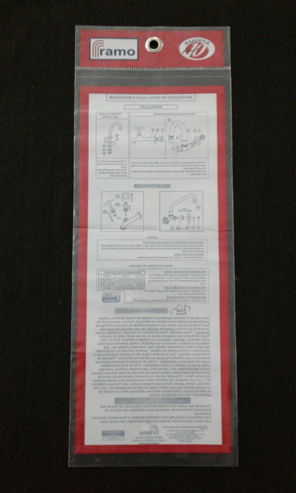 SACO PLÁSTICO PARA METAIS SANITÁRIOS, TORNEIRAS, REGISTROS COM SOLAPA E FURO PARA DISPLAY COM ILHÔS 2 - Imagem 4