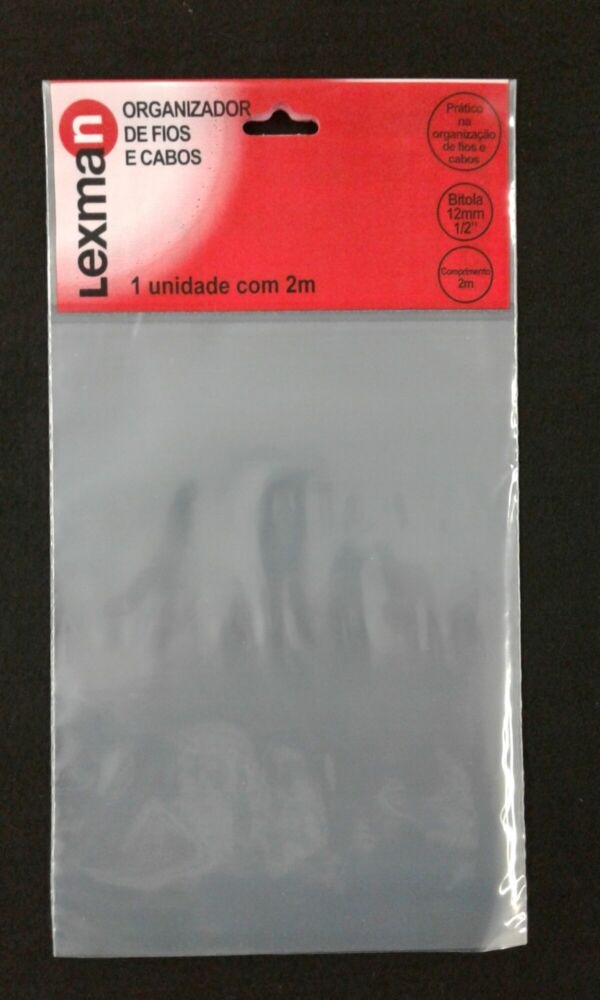 SACO PLÁSTICO PARA ORGANIZADOR DE FIOS COM SOLAPA E FURO PARA DISPLAY