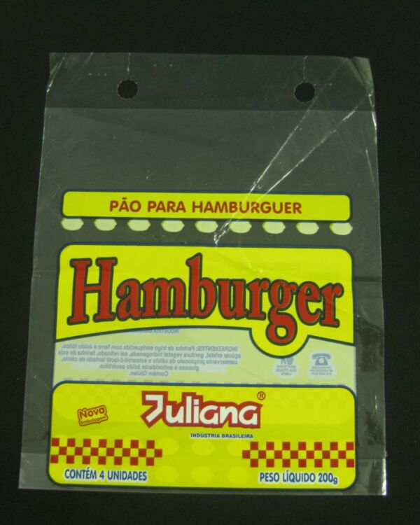 SACO PLÁSTICO PARA PÃES DE HAMBURGER