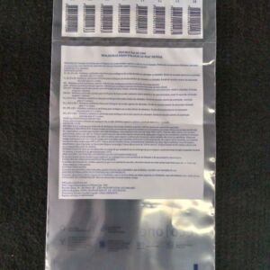 SACO PLÁSTICO PARA PRODUTOS ODONTOLÓGICOS MOLDEIRA COM SOLAPA E FURO PARA DISPLAY