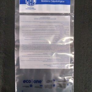 SACO PLÁSTICO PARA PRODUTOS ODONTOLÓGICOS  PROTESE E  MOLDEIRA COM SOLAPA E FURO PARA DISPLAY