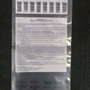SACO PLÁSTICO PARA PRODUTOS ODONTOLÓGICOS  PROTESE E  MOLDEIRA COM SOLAPA E FURO PARA DISPLAY 5