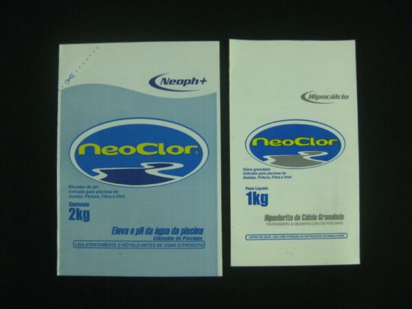 SACO PLÁSTICO PARA PRODUTOS QUIMÍCOS  CLORO E ELEVADOR DE PH