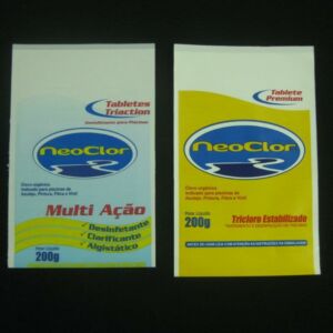 SACO PLÁSTICO PARA PRODUTOS QUIMÍCOS  DESINFETANTE PARA PSINAS E CLORO