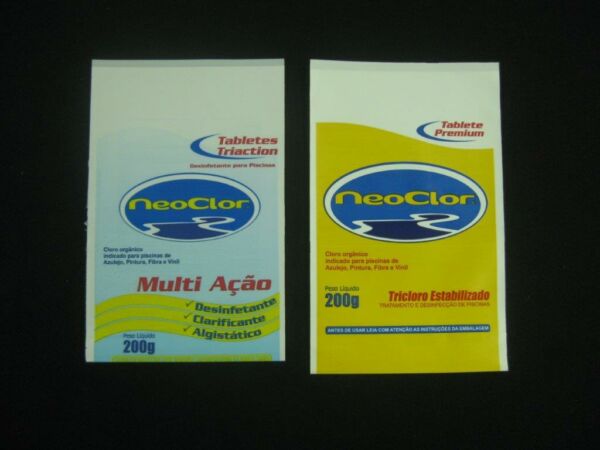 SACO PLÁSTICO PARA PRODUTOS QUIMÍCOS  DESINFETANTE PARA PSINAS E CLORO