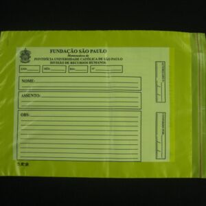 SACO PLÁSTICO PARA PRONTUÁRIOS E GUARDA DE DOCUMENTOS COM FECHO TRILHO