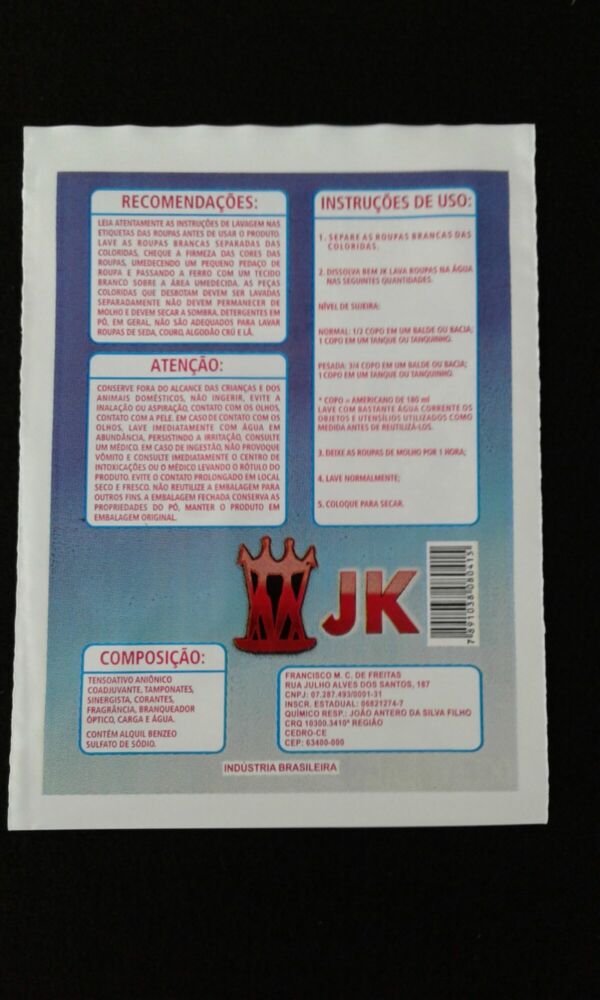 SACO PLÁSTICO PARA SABÃO EM PÓ E DETERGENTE - Image 2