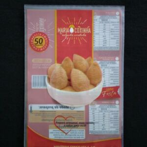 SACO PLÁSTICO PARA SALGADOS CONGELADOS COXINHA