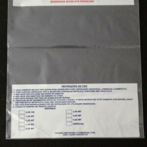 SACO PLÁSTICO PARA TUBOS FLEXIVEIS DE APARELHOS A GÁS GLP E GN COM FURO PARA DISPLAY