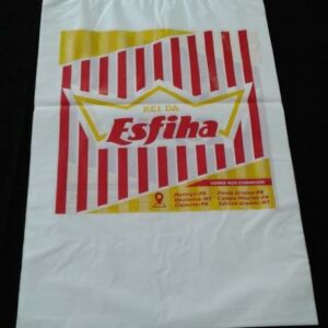 SACOLA PLÁSTICA ALÇA BOCA VAZADA PARA CAIXAS DE PIZZA E ESFIRAS