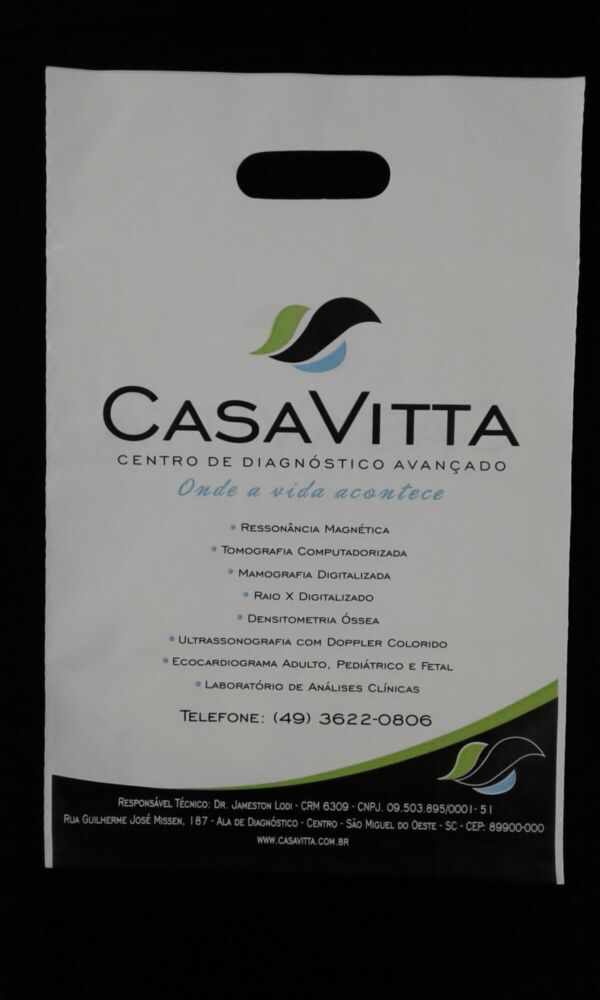 SACOLA PLÁSTICA ALÇA BOCA VAZADA PARA CLÍNICAS, HOSPITAIS E LABORATÓRIOS - Image 2
