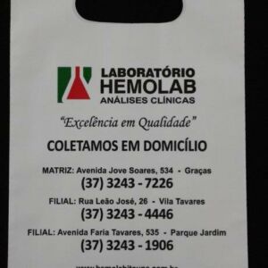 SACOLA PLÁSTICA ALÇA BOCA VAZADA PARA CLÍNICAS, HOSPITAIS E LABORATÓRIOS 7