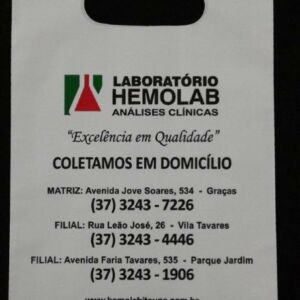 SACOLA PLÁSTICA ALÇA BOCA VAZADA PARA CLÍNICAS, HOSPITAIS E LABORATÓRIOS 7
