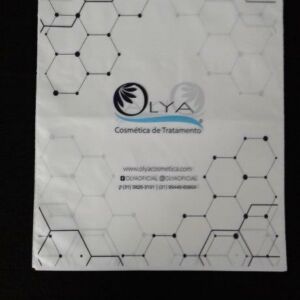 SACOLA PLÁSTICA ALÇA BOCA VAZADA PARA COSMÉTICA DE TRATAMENTO