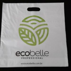 SACOLA PLÁSTICA ALÇA BOCA VAZADA PARA COSMÉTICOS 2