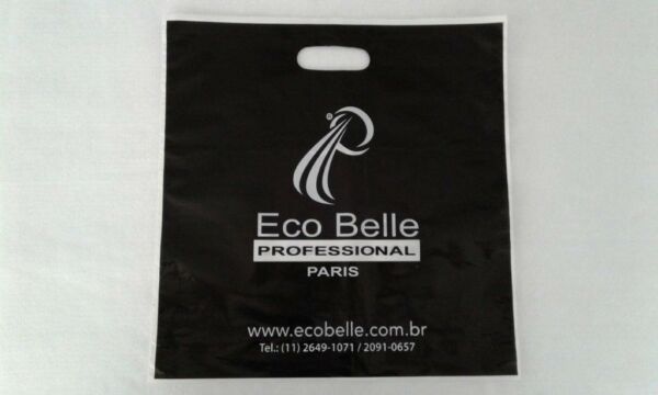 SACOLA PLÁSTICA ALÇA BOCA VAZADA PARA COSMÉTICOS 6