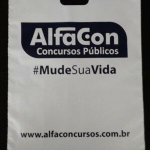 SACOLA PLÁSTICA ALÇA BOCA VAZADA PARA CURSINHOS, COLÉGIOS, FACULDADES, UNIVERSIDADES AÇÃO PROMOCIONAL 22