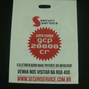 SACOLA PLÁSTICA ALÇA BOCA VAZADA PARA EVENTOS E FEIRAS AÇÃO PROMOCIONAL 10