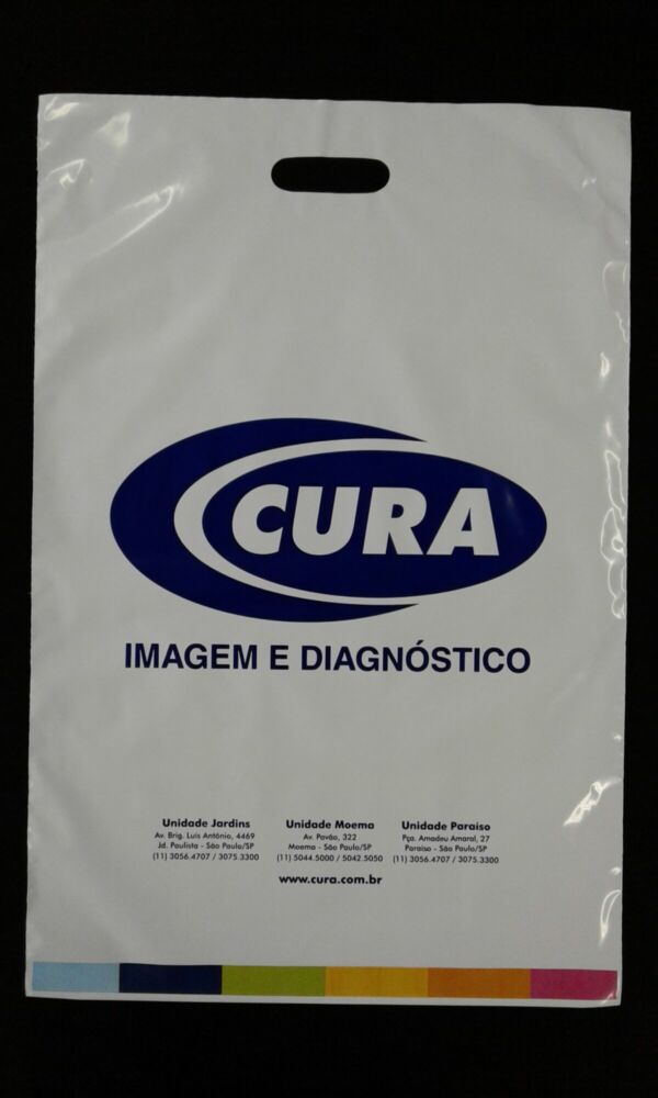 SACOLA PLÁSTICA ALÇA BOCA VAZADA PARA LABORATÓRIOS, CLÍNICAS E HOSPITAIS - Image 2