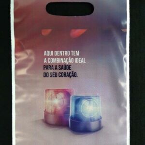 SACOLA PLÁSTICA ALÇA BOCA VAZADA PARA LABORATÓRIOS FARMACÊUTICOS AÇÃO PROMOCIO 4
