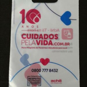 SACOLA PLÁSTICA ALÇA BOCA VAZADA PARA LABORATÓRIOS FARMACÊUTICOS AÇÃO PROMOCIONAL