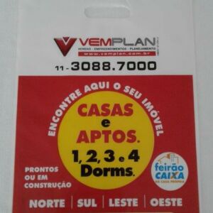 SACOLA PLÁSTICA ALÇA BOCA VAZADA PARA LANÇAMENTO DE PRÉDIOS PARA AÇÃO PROMOCIONAL 13