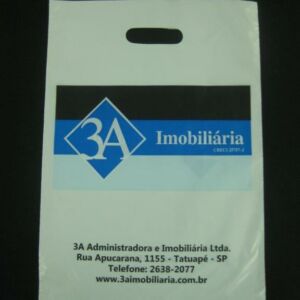 SACOLA PLÁSTICA ALÇA BOCA VAZADA PARA LANÇAMENTO DE PRÉDIOS PARA AÇÃO PROMOCIONAL 25