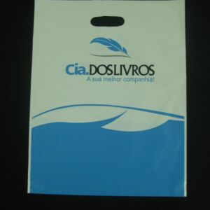 SACOLA PLÁSTICA ALÇA BOCA VAZADA PARA LIVRARIAS