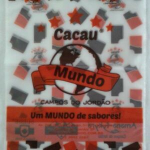 SACOLA PLÁSTICA ALÇA BOCA VAZADA PARA LOJAS DE CHOCOLATE E DOCERIAS