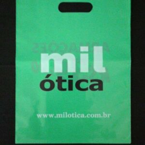 SACOLA PLÁSTICA ALÇA BOCA VAZADA PARA ÓTICAS 10