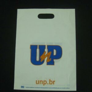 SACOLA PLÁSTICA  ALÇA BOCA VAZADA PARA UNIVERSIDADES, FACULDADES E COLÉGIOS AÇÃO PROMOCIONAL